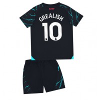 Fotballdrakt Barn Manchester City Jack Grealish #10 Tredjedraktsett 2023-24 Kortermet (+ Korte bukser)